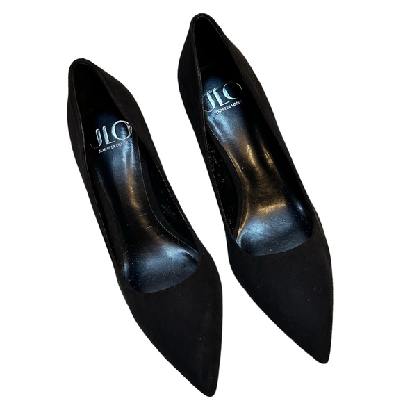 JLo Parlow 2 Jeweled Black Pump Heels 8.5 - Picture 5 of 13